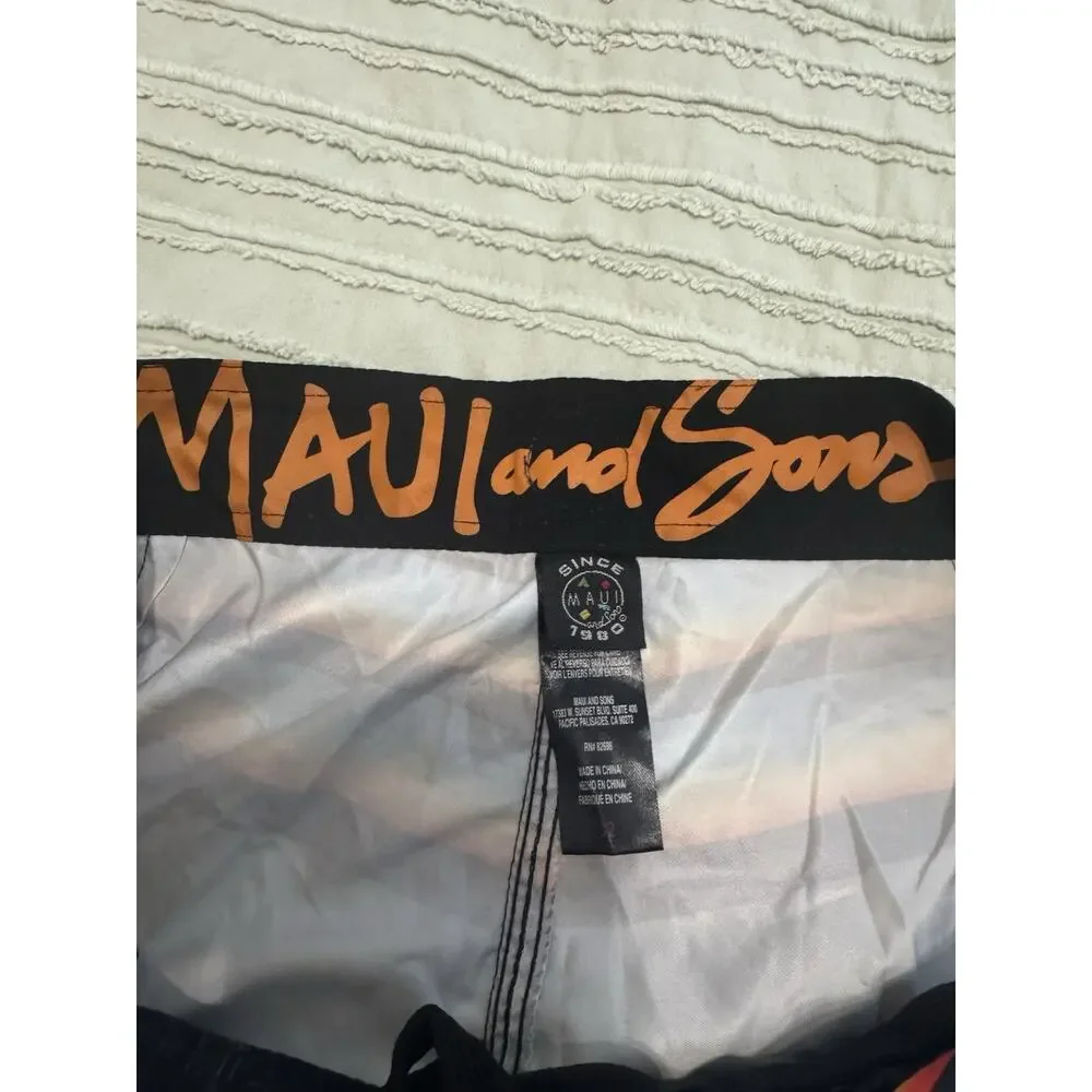 Maui And Sons Cool Swim Trunks Shorts Men’s Size 32